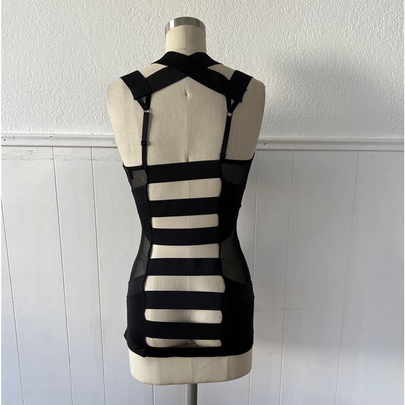 Vintage Seductive Y2K bandage goth Helmut newton teddy top S - Picture 5 of 8